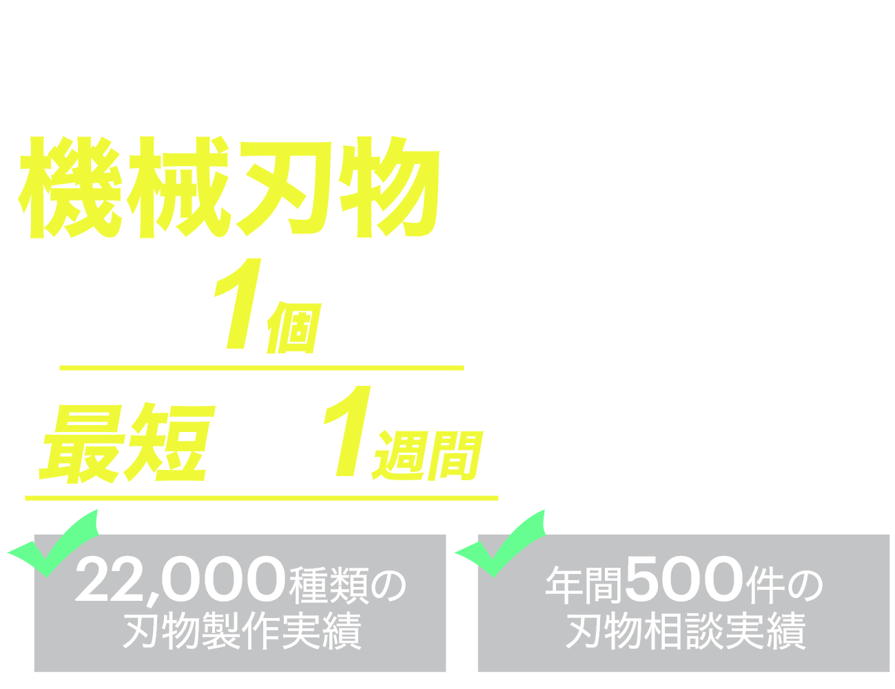 機械刃物・工業用刃物を1個からオーダーメイドするクオンカットです。オーダーメイド機械刃物を最低1個から最短納期1週間で製作